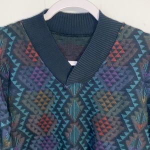 Men’s Navy Blue V-Neck Sweater